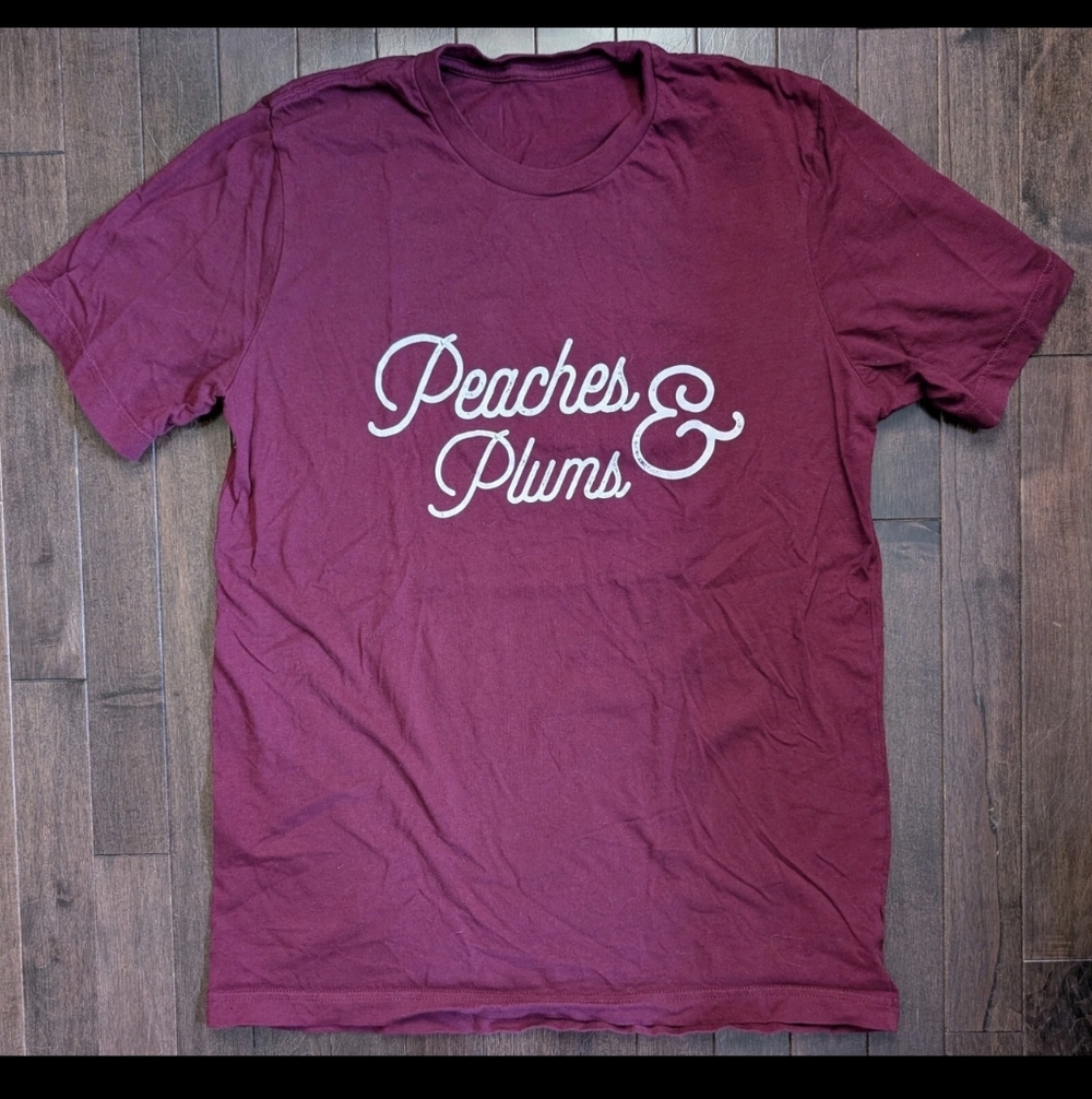 Large Maroon Peaches & Plums Tee, Inspired by The Magicians TV Show
